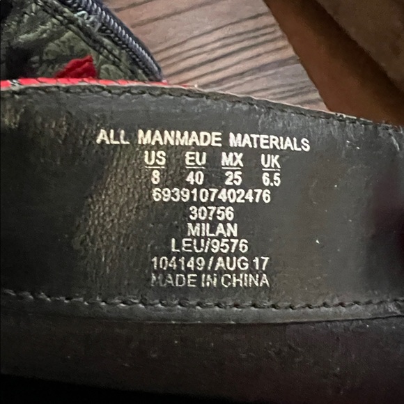 Attention Navy Floral Embroidered Ankle Boots - Picture 8 of 9